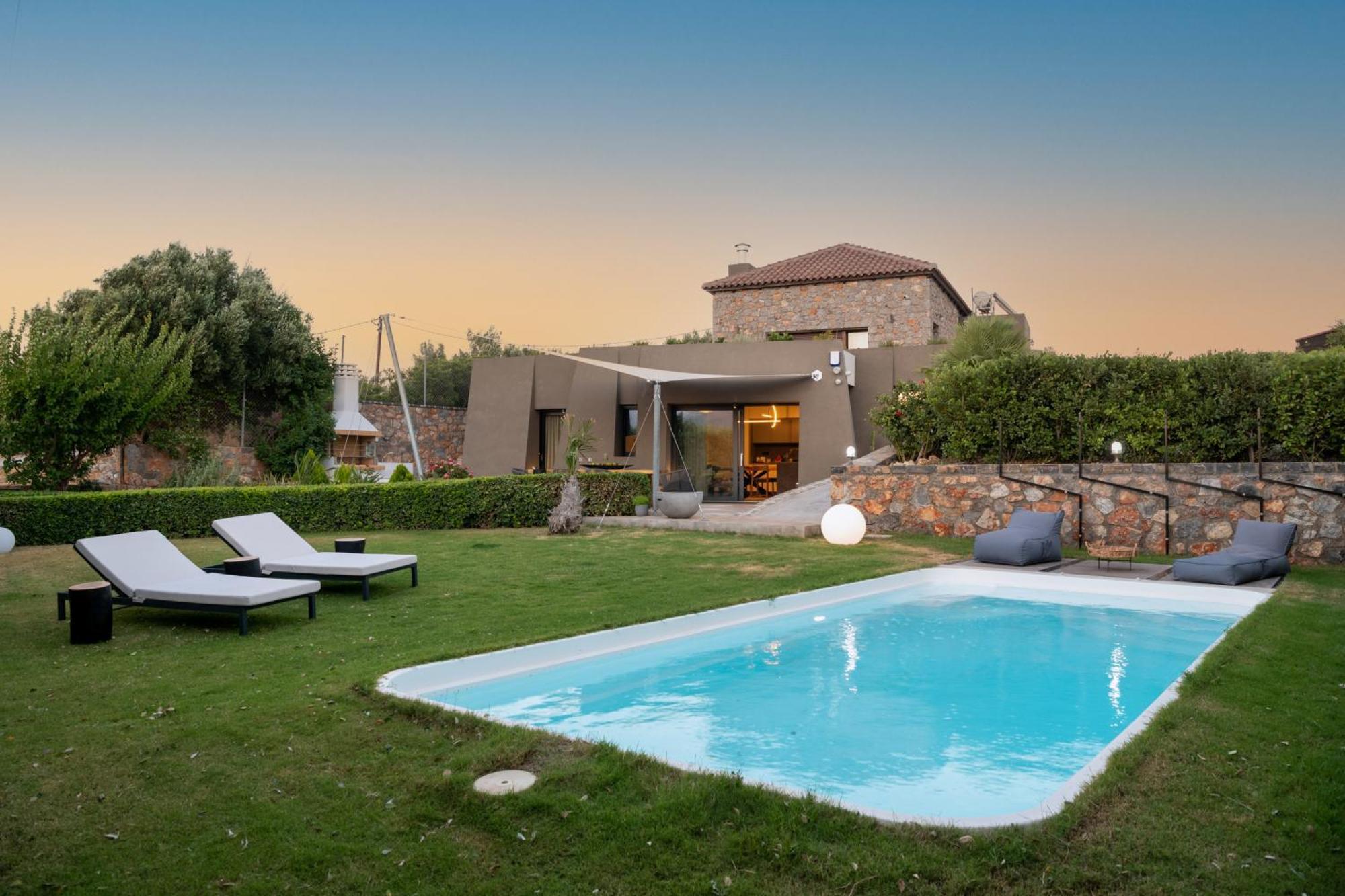Lithari Luxury Villa With Private Pool, Your Perfect Retreat, Crete Agios Nikolaos  Luaran gambar